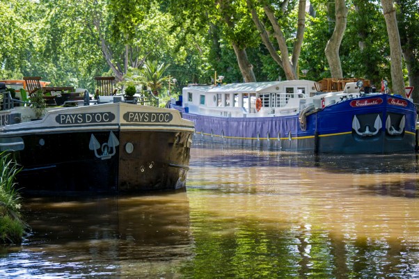 umgebaute Lastkähne in Sallèles-d´Aude © Michael Kneffel