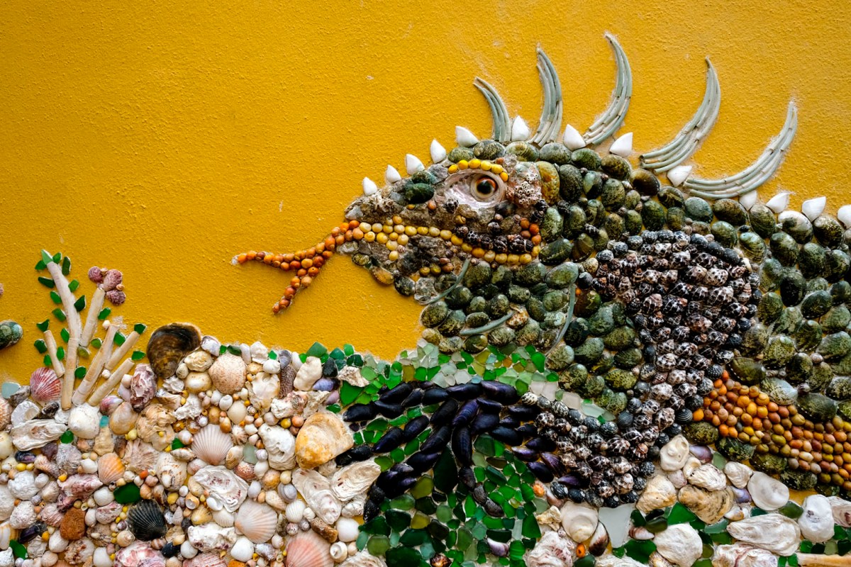 Muschelmosaik im Quartier de l´Ile Penotte © Michael Kneffel